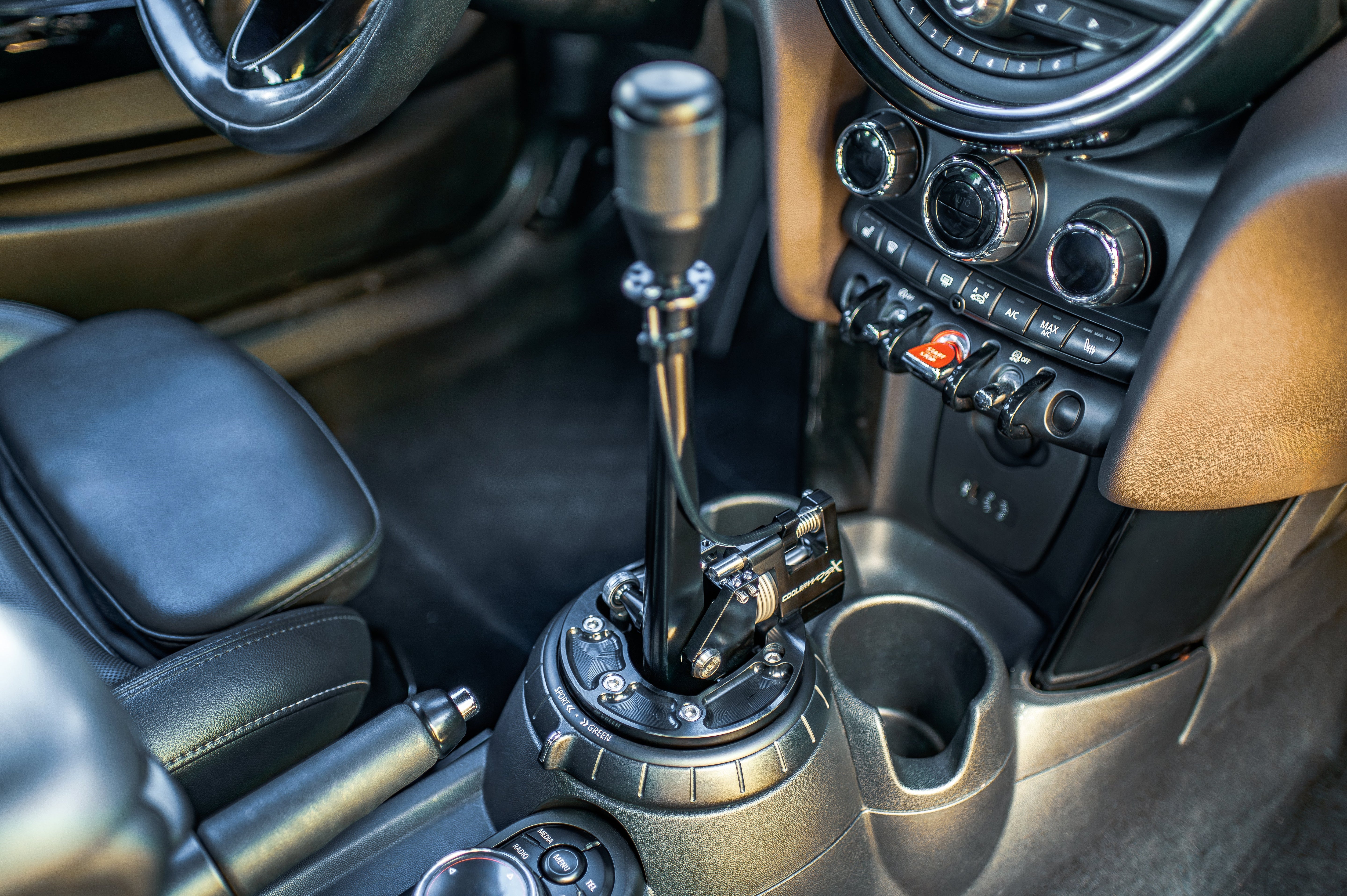 Coolerworx Classic Pro Palanca de Cambios Corta - Compatible con Mini Cooper F56S JCW_3